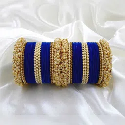 LLL FASHION Blue Glass Artificial Stones Bangle-picture-33