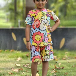 Emblica Unisex Kids Printed T-shirt with Shorts image 1