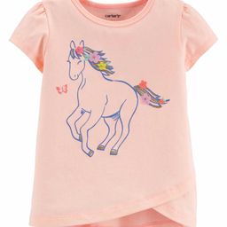 Carter's Glitter Horse Tulip Jersey Tee - Pink-picture-49