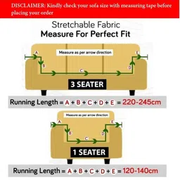 GIFTS ISLAND Grey & White Printed Polyester 3 Piece Sofa Cover With Arms image 4