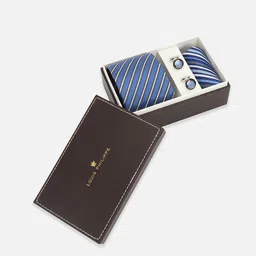 Louis Philippe Men Accessory Gift Set of Tie Pocket Square And Cufflink image 1