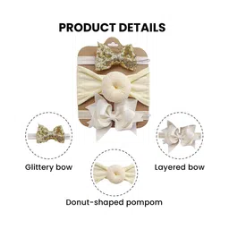 SYGA Girls Glitter Bow Chill Wrap Headband image 4