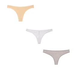 ORLIZEA Pack of 3 Women Low-Rise Cotton Blend Thongs-image-56