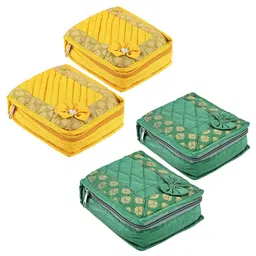 Kuber Industries Yellow Set of 4 Regular Jewellery Organiser Organisers image 1