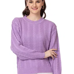 Dadu Dayal Women Cable Knit Woollen Pullover-picture-36