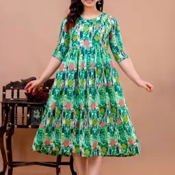Pakiza Enterprises Women Abstract Print Fit & Flare Dress-picture-16