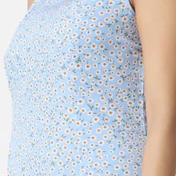 Popwings Women Floral Printed Crepe Fit & Flare Dress image 2