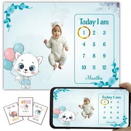 Hoolloomooloo Multicoloured & Blue Cartoon Characters 210 GSM Core-picture-32