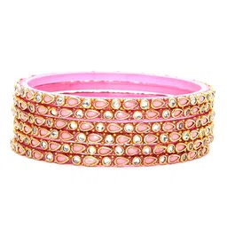 KOTTIAR CREATIONS Set Of 6 Artificial Stones Studded Bangles-picture-38