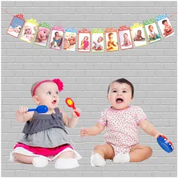 Funcart Baby 1st Birthday Photo Banner - Multicolor image 2