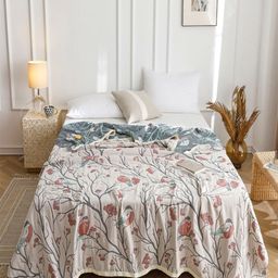 JC HOME Off White & Grey Ethnic Motifs AC Room 350 GSM Single Bed Quilt-picture-26