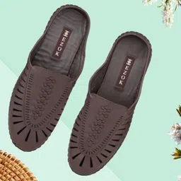 EZOK Men Round Toe Leather Mules-image-52