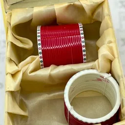 T4 JEWELS Set Of 48 Intricate Textured Details Studded Chuda Bangles image 2