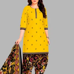 shree jeenmata collection Floral Printed Pure Cotton Unstitched Dress Material-picture-21