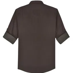 CHARCHIT Boys Comfort Fit Solid Spread Collar Party Shirt image 5