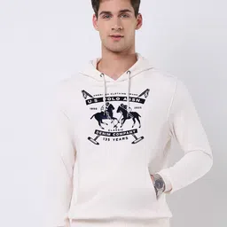 U.S. Polo Assn. Denim Co. Men Printed Hooded Sweatshirt image 1
