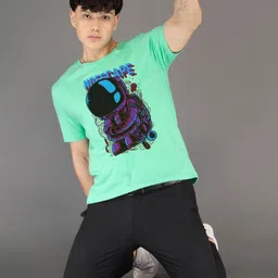BRAWNY BATTLER Graphic Printed Round Neck Short Sleeves Pure Cotton T-shirt image 3