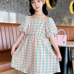 INCLUD Print Flutter Sleeve Fit & Flare Dress-picture-34