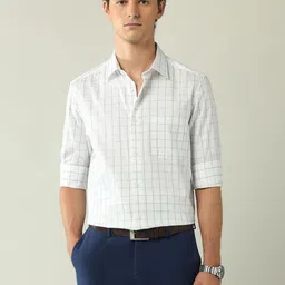 AD By Arvind Regular Fit Graph Checked Opaque Cotton Formal Shirt-image-54