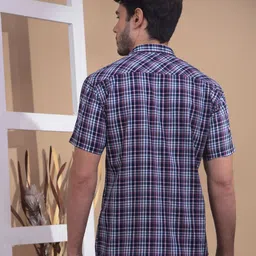 COBB Men Slim Fit Tartan Checks Opaque Checked Casual Shirt image 2