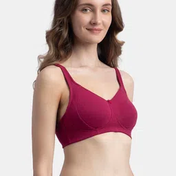 Jockey Plus Size Wirefree Non Padded Super Combed Cotton Full Coverage Bra-ES24 image 3