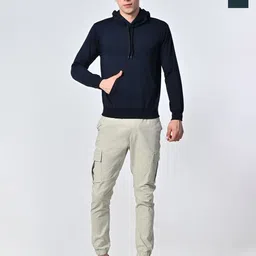 BAESD Men Pack Of 2 Solid Hood Fleece Pullover Sweatshirt-image-90