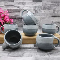 laghima jadon 6 Grey Solid Ceramic Matte Cups Set of Cups and Mugs image 3