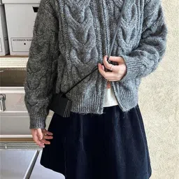 KPOP Women Acrylic Open Front Jacket image 5