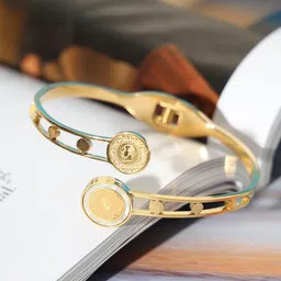 STYOLLO Stainless Steel Gold-Plated Anti Tarnish Bangle-Style Bracelet-picture-19