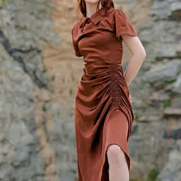 Freehand by The Indian Garage Co Satin Sheath Dress-picture-17
