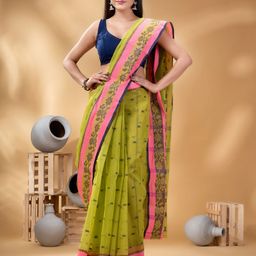 DESH BIDESH Woven Design Pure Cotton Taant Saree-picture-30