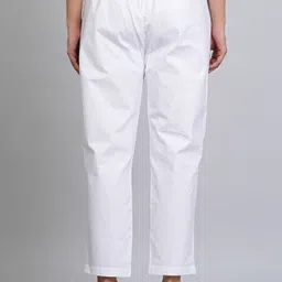 venitywave Women Regular Fit White Pure Cotton Trousers image 2