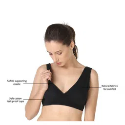 Morph Maternity Pack Of 2 Leak Proof Sleep Nursing Bras - Cream & White image 3