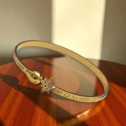 AARTISAI Gold-Plated Stone-Studded Bangle image 2