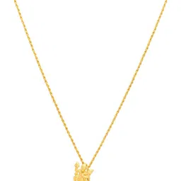 DZINETRENDZ Unisex Hanuman and Gada Gold-Plated Pendant With Chain image 2
