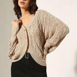 SHOWOFFFF Women Cable Knit Cardigan-picture-39
