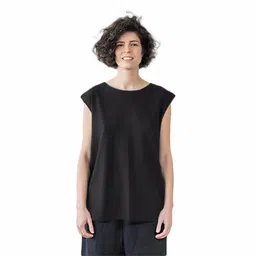 NOTWILD Women Solid Round Neck Cotton T-shirt-picture-38