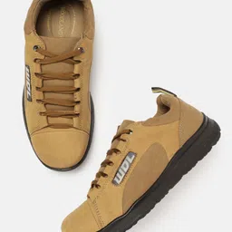 Woodland Men Leather Moisture Absorbent Sneakers-picture-29