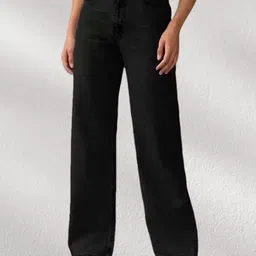 Linaria Women Classic Regular Fit Mid Rise Clean look Jeans-image-98