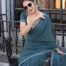 FABMORA Embellished Beads and Stones Saree image 2