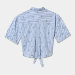 R&B Striped Cotton Shirt Style Top image 4