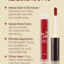 Beauty People Stay On Matte Liquid Lipstick With SPF 15 - 3.5 ml - Good Vibes 09 image 2