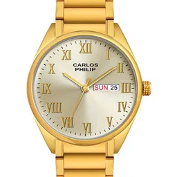 CARLOS PHILIP Men Roman Stainless Steel Bracelet Style Watch Divinia RSG_12_Champ_IGP image 2