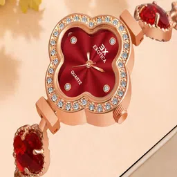 Exotica Fashion Women Brass Embellished Dial & Stainless Steel Embellished Straps Digital Watch EX-238-RG-picture-40