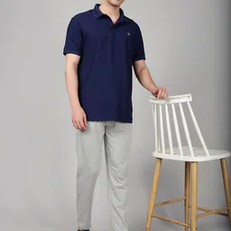 Lux Cozi Polo Collar Shorts Sleeves Lounge T-shirt image 3