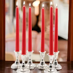 HOSLEY Red 6 pieces Pillar Candle image 2