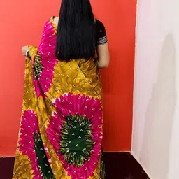 ARTFUL THREADS Women Pure Cotton Sambalpuri Saree image 2