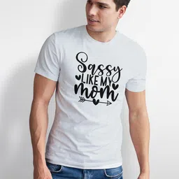 Seekbuylove Men Typography Printed Bio Finish T-shirt image 2