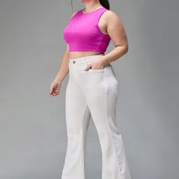 Miss Chase A+ Women Bootcut High-Rise Light Fade Stretchable Jeans image 2