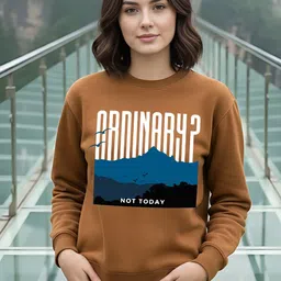 Moda Rapido Women Printed Round Neck Regular Fit long sleeves Sweatshirt-picture-19